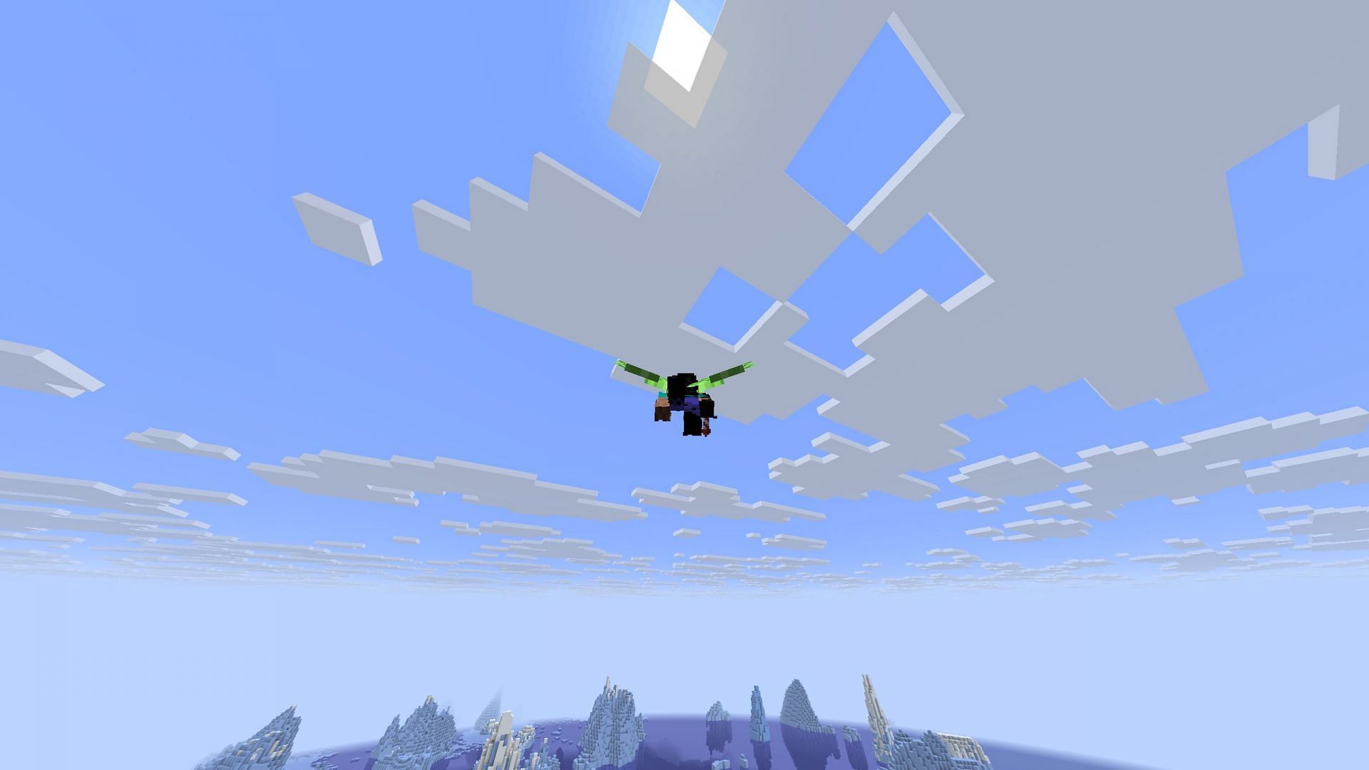 Creeper face cloud (Image via Sportskeeda Gaming || Mojang Studios)